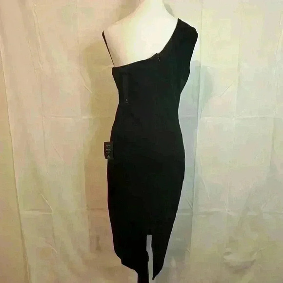 Lulus Good Times Only Black Fitted One-Shoulder Maxi Dress Women's Size M - Picture 2 of 12